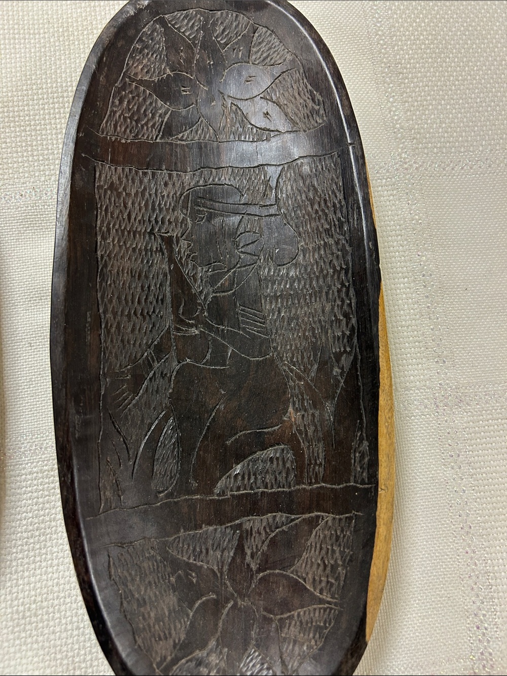African ebony wooden bowls sold as a set with engraved designs image 3